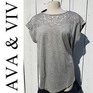 Ava & Viv Lace Top Shirt